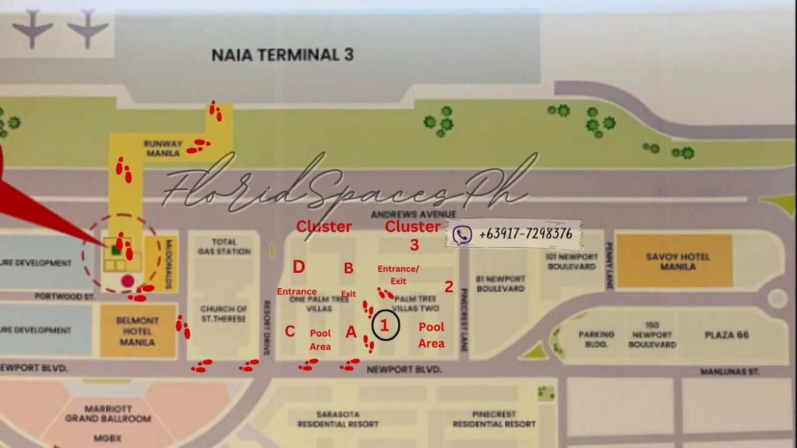 Two Palm Tree Villas Condominium - Studio 8Th Fl With Balcony - Across Terminal 3 Airport Pasay Esterno foto
